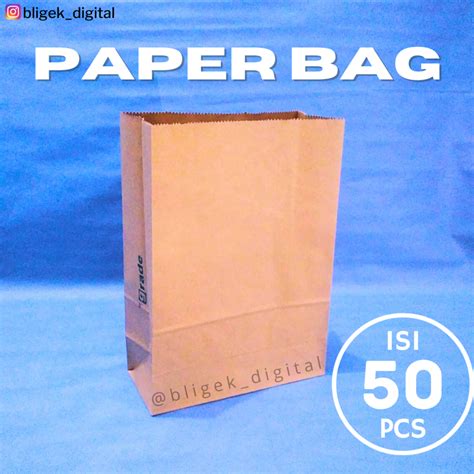 Jual Paper Bag Sos Paper Bag Kraft Kantong Kertas S Isi Pcs