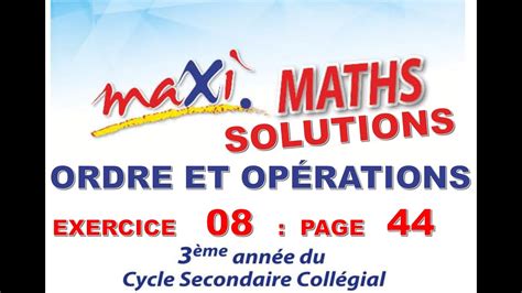 Maxi Maths Ac Exercice Page Youtube