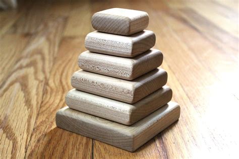 Wooden Montessori Stacking Toy - Etsy