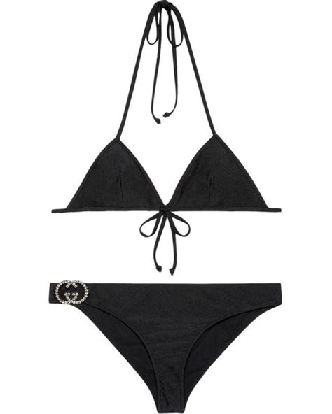 Gucci Synthetic Interlocking G Mid Rise Bikini Set Save 35 Lyst UK