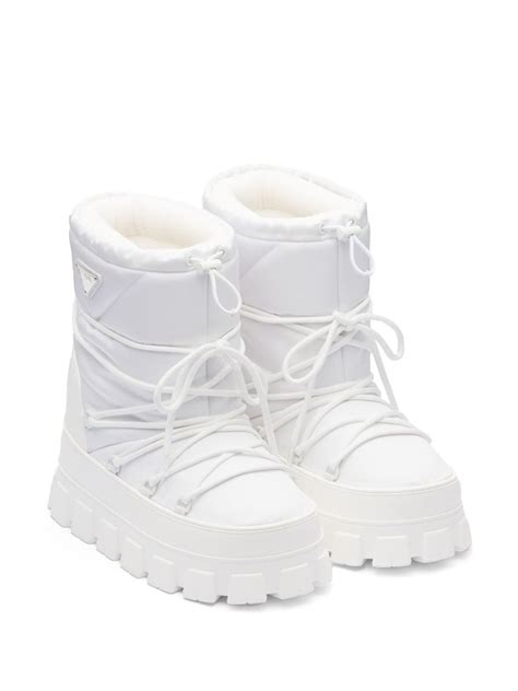 Prada Nylon Gabardine Après Ski Boots In White ModeSens