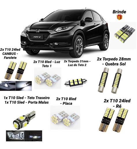 Kit Lâmpadas Led Hrv 2015 2016 Pingo Teto Placa Ré Torpedo Mercado Livre