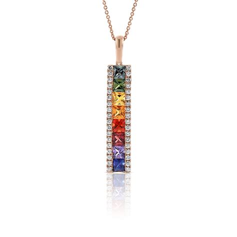 Rainbow Diamond Necklace