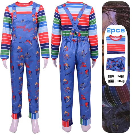 Anime Cosplay Chucky Costume Scary Child Adult Jumpsuits Halloween ...