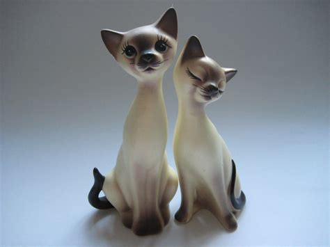 Ceramic Siamese Cat Figurines One Offs