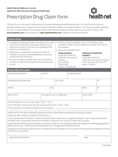 Fillable Online Prescription Drug Claim Form 2021 Rx Drug Claim Form Eng