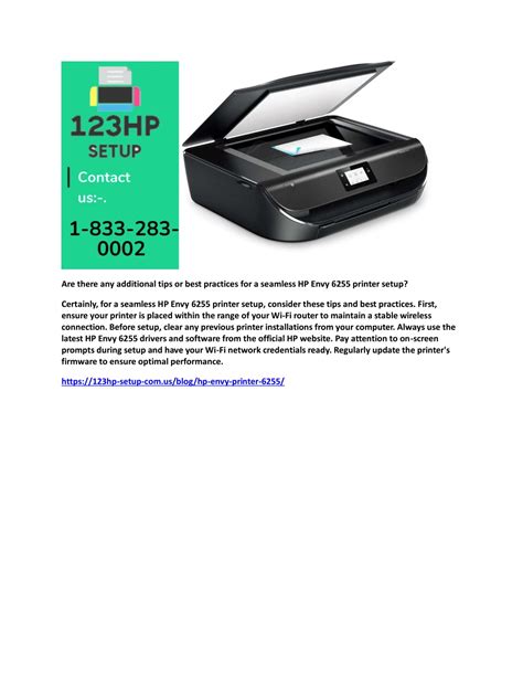 Ppt Are There Any Additional Tips Or Best Practices For A Seamless Hp Envy 6255 Printer Setup