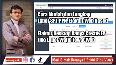 Cara Lapor Spt Ppn Efaktur 3 2 Web Based YouTube