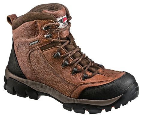 Avenger Mens Brown Waterproof Breathable Work Boots Composite Toe Sheplers