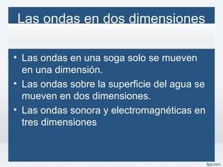 Las ondas y la transferencia de energía PPT