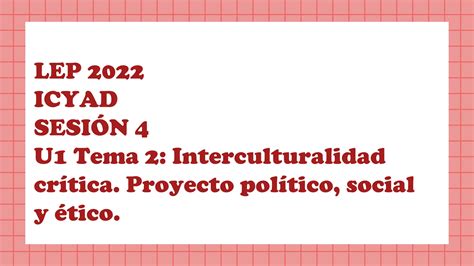 Interculturalidad Critica En La Nueva Escuela Mexicana Ppt