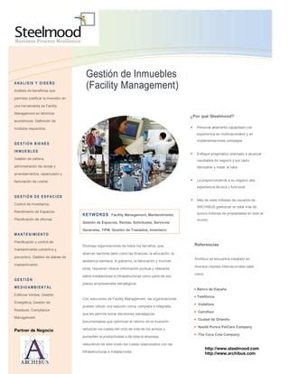 Dossier Facility Management Pdf Descarga Gratuita