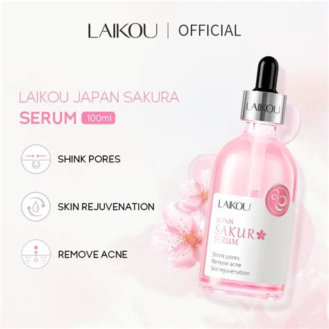 LAIKOU Sakura Skin Rejuvenating Face Serum Tighten Pores Brightening