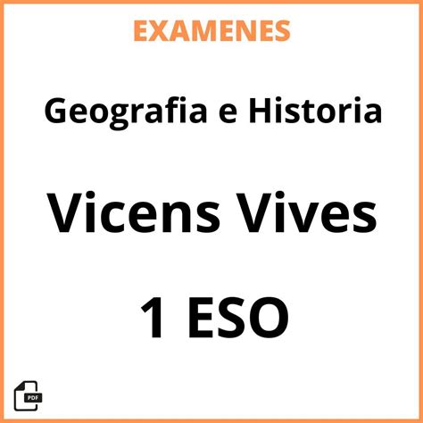 Examenes Geografia E Historia Eso Vicens Vives Pdf Resueltos