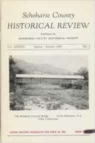 Schoharie County Historical Review, Spring - Summer 1980: Various ...