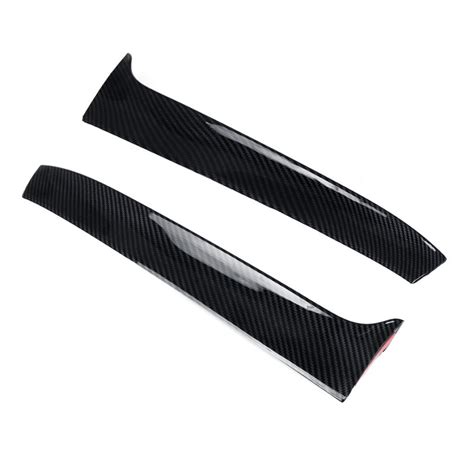 Rear Window Side Spoiler Canard Splitter Gloss Black Carbon Fiber Look