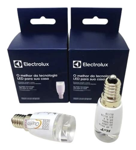 Kit 2 Lâmpada Led E14 Geladeira Electrolux Original 1 4w Parcelamento