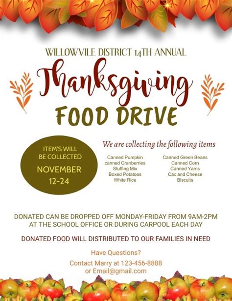 Thanksgiving food drive invitation | Food drive, Food drive flyer ...