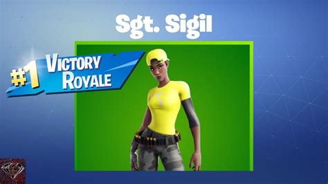 Getting A Victory Royale With The Sgt Sigil Skin Fortnite Battle Royale Youtube