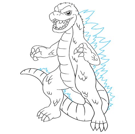 Godzilla Outline Drawing