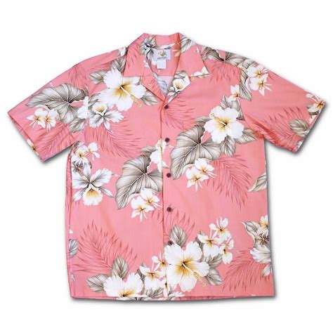 Hibiscus Joy Pink Hawaiian Cotton Shirt Hawaiianshirt Hawaiianshirts