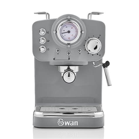 Swan Retro Pump Espresso Coffee Machine - Grey | Home | George at ASDA