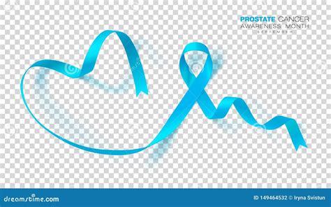 Prostate Cancer Awareness Month Light Blue Color Ribbon Isolated On