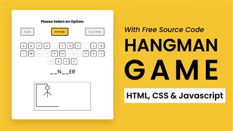 Hangman Game With Javascript Coding Artist