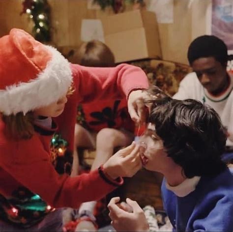 Stranger Things Christmas Video Screen Capture Millie Bobby Brown