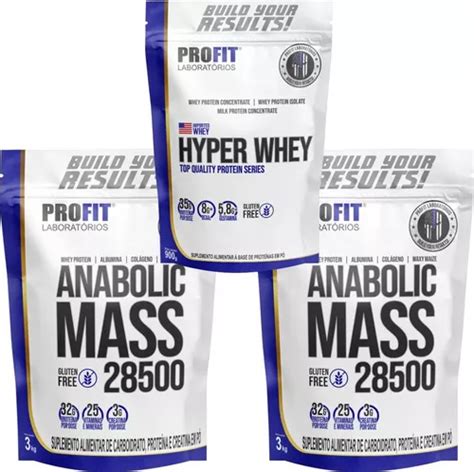 2 masas anabólicas hipercalóricas de 3 kg más Hyper Whey 900 g Profit