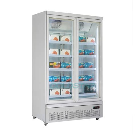 2 Doors Commercial Freezer Glass Door Vertical Display Refrigerator Freezer China Freezer