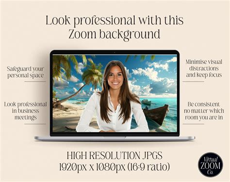 Zoom Background, Beach Zoom Background, Virtual Background, Zoom ...