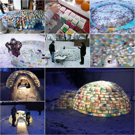 How To Build A Rainbow Igloo Using Milk Cartons