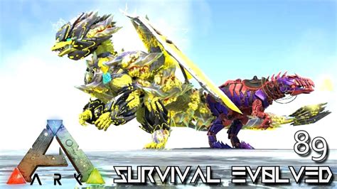 Ark Survival Evolved Tek Dragon Boss And Bionic Giga Foreworld Myth