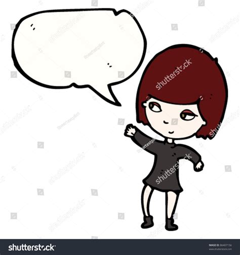 Cartoon Emo Goth Girl Stock Vector (Royalty Free) 86407156 | Shutterstock