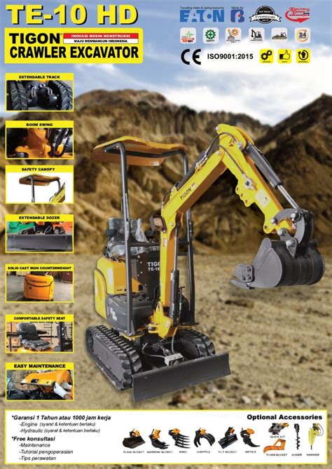 TE 10 HD MINI EXCAVATOR CRAWLER EXCAVATOR TIGON KARYA DELITAMA