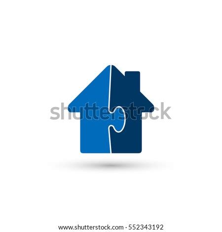 House Puzzle Icon Vector Isolated Logo Stock Vector Royalty Free