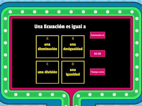 Recordando Las Ecuaciones Gameshow Quiz