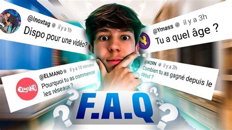 Je R Ponds Aux Questions Des Abonn S Faq Youtube