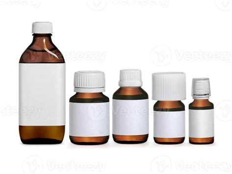 Brown Medicine Bottle With Label Transparent Background 24852366 Png