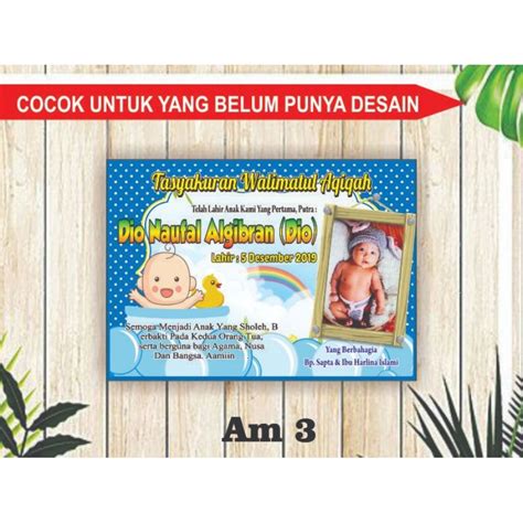 Jual KARTU UCAPAN TASYAKURAN KELAHIRAN AQIQAH Shopee Indonesia