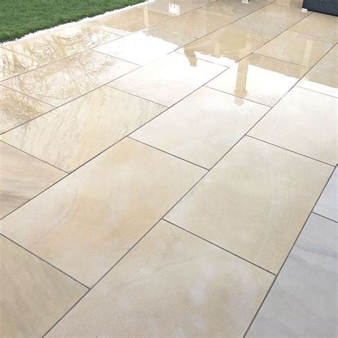 Sawn Mint Sandstone 600x900 Paving Slabs And Patio Stones Nustone