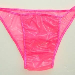 Mens String Bikini Brazilian Fantanga Latex Rubber Shiny Jelly Colors