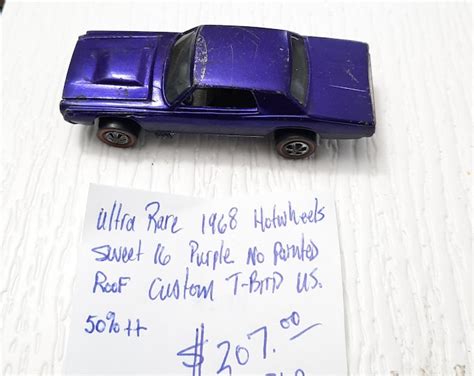 Ultra Rare 1968 Hot Wheels Sweet 16 Purple No Painted Roof, Custom T ...