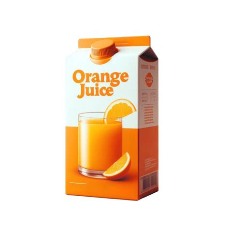 Caja De Cart N De Jugo De Naranja Aislada Sobre Un Fondo Blanco