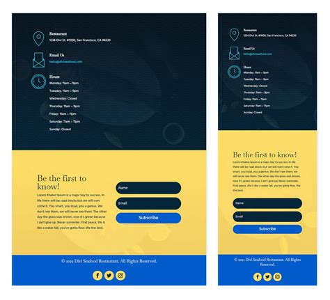 Download A Free Header And Footer For Divis Seafood Restaurant Layout Pack