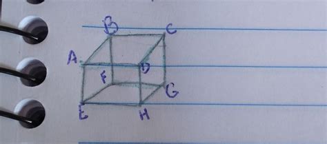 O Cubo Ao Lado Tem Seus V Rtices Indicados Pelas Letras A B C D E F G H