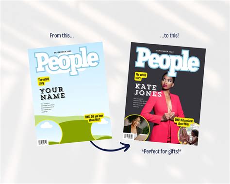 People Magazine Cover Template Custom Design, People Magazine Cover,