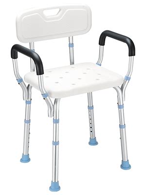 Heao Heavy Duty Shower Chair With Back Bathtub Chair With Arms For