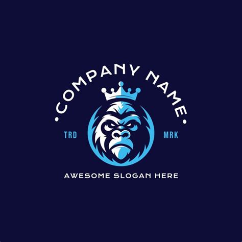 Premium Vector Retro Vintage Gorilla Wearing Kings Crown Mascot